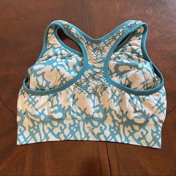 Lot of 2 Champion Sports Bra Teal & Magenta Patterned Small / Medium - Picture 3 of 6